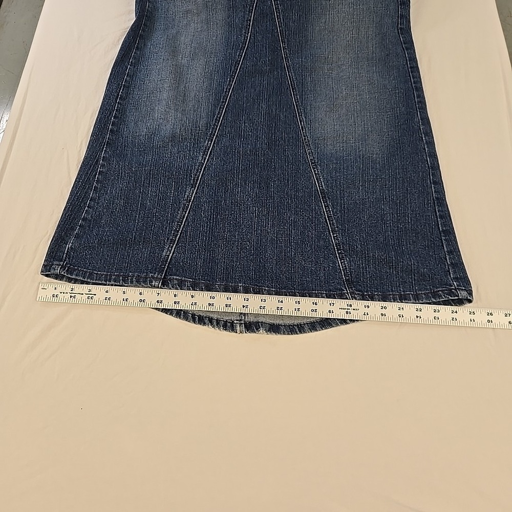 LEVI STRAUSS Signature Size 8 Women's Denim Maxi Skirt Comfort Stretch - Picture 5 of 8